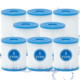 SXEIAV Type I Pool Filter Cartridge, Replacement Filters Cartridge for 58093, for Swimming Pool Filter RX330 Filter Pump, for 300/330 Gal/H Filter Pumps (8 Pack)