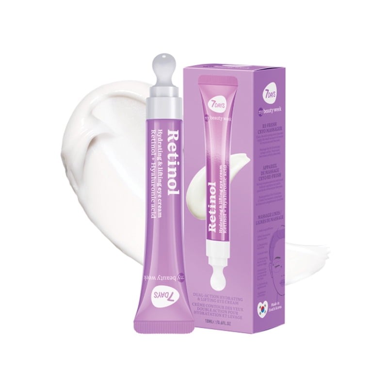Crema para Ojos Retinol 7days Hidratante y Reafirmante, 18 ml