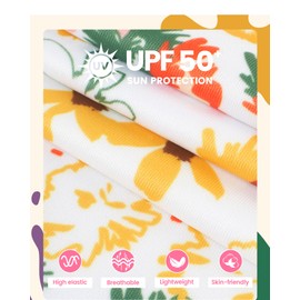 Angel season Girls Swimsuits Two Piece Bikini Set Strap Criss Cross Tankini Bathing Suit for Teens with UPF 50+ Luminous Yellow Size 9-10Years