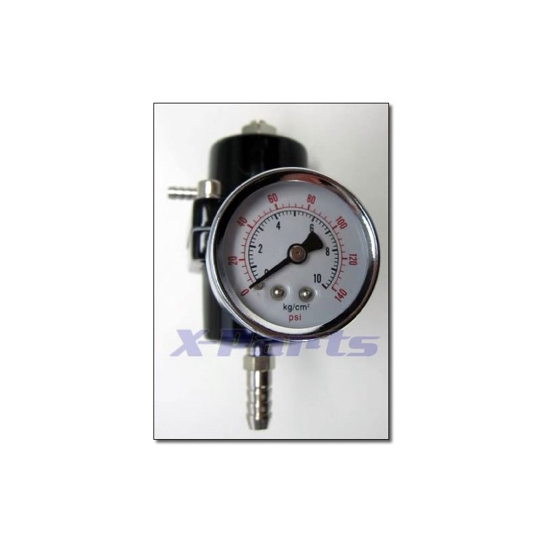 Benzindruckregler 0–7 bar Universal Black Adjustable
