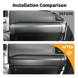 Voodonala for 4Runner ABS Passenger Decoration Side Dash Dashboard Ornamental Panel Trim for 2010-2024+ Toyota 4Runner Interior Accessories 3pcs Matt Black