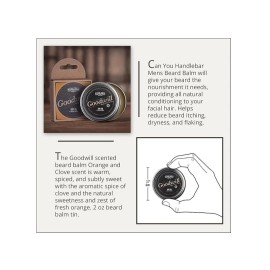 Can You Handlebar "Goodwill" Dry Beard Oil Orange & Clove 1.55 Oz Tin Exp. 08/24