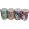 Money Tin - (Small 10.2 to 15cm) Pound Notes Design