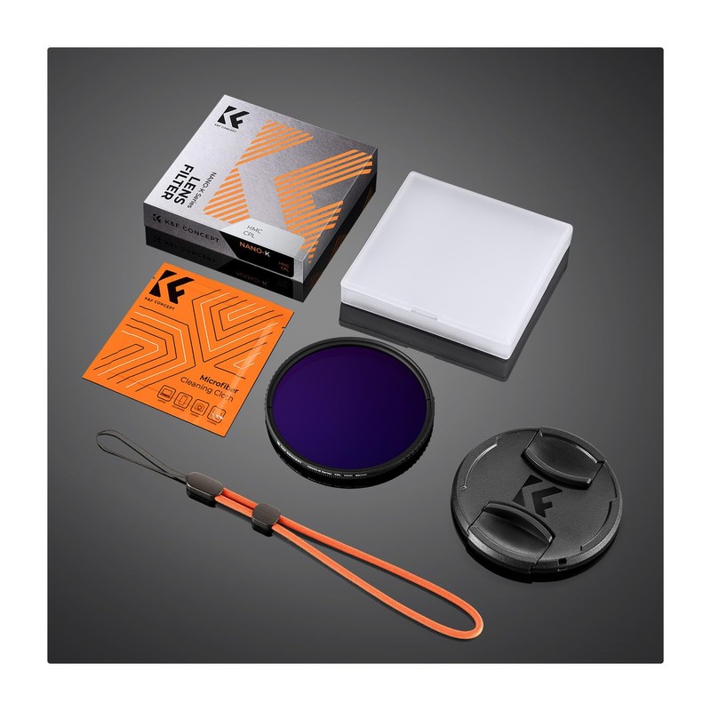K&F CONCEPT 58mm PL Filter for Reflective Adjustment with Lens