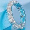 Cubic Zircon Eternity Style Stacking Wedding Band Statement Promise Ring