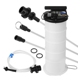 MR DIY TOOLS 7L Fluid Extractor - Pneumatic/Manual Vacumm Oil Extractor with Pump Tank Remover & 4 Tubes for Engine Oil Change and a Bleeding Hose with Universal Adpater for Brake Bleeding
