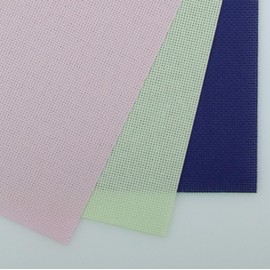KCS 3 piezas de 15 x 18 pulgadas (38 x 45 cm), tela de punto de cruz, tela enrollada, 18 quilates, azul real, verde claro, rosa
