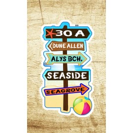 30 A FLORIDA Dune Allen Alys Beach Seaside Seagrove DECAL STICKER 3.75" 30A