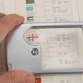 LED Pocket Magnifier Credit Card Size 3X 6X Illuminated Acrylic Magnifying Glass