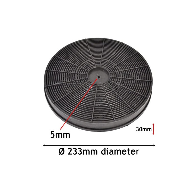 SPARES2GO Activated Carbon Vent Filter for Indesit HI160 HI260 Extractor