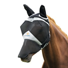 Shires Shires Fine Mesh Fly Mask With Ears & Nose - Black Full