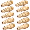 Brass 1/4-Inch NPT Male Industrial Air Hose Quick Connect Adapter,Air