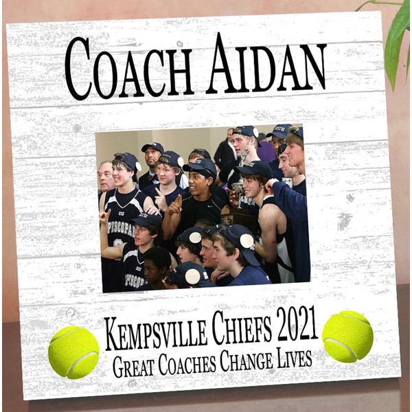 Tennis Coach Gift Plaque with Photo - UPLOAD Team Picture
