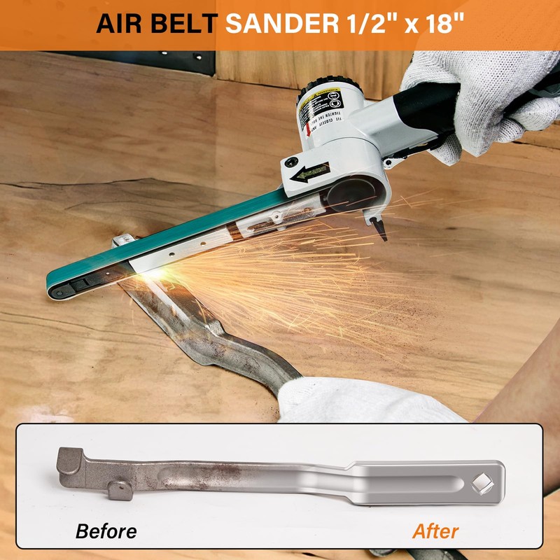 1/2" x 18" Air Belt Sander - Mini All Angle