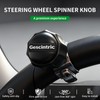 Gescintric Steering Wheel Spinner Knob, Black Logo