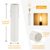 DiCUNO E12 Candle Socket Covers, 4 Inch Candelabra Base, Plastic