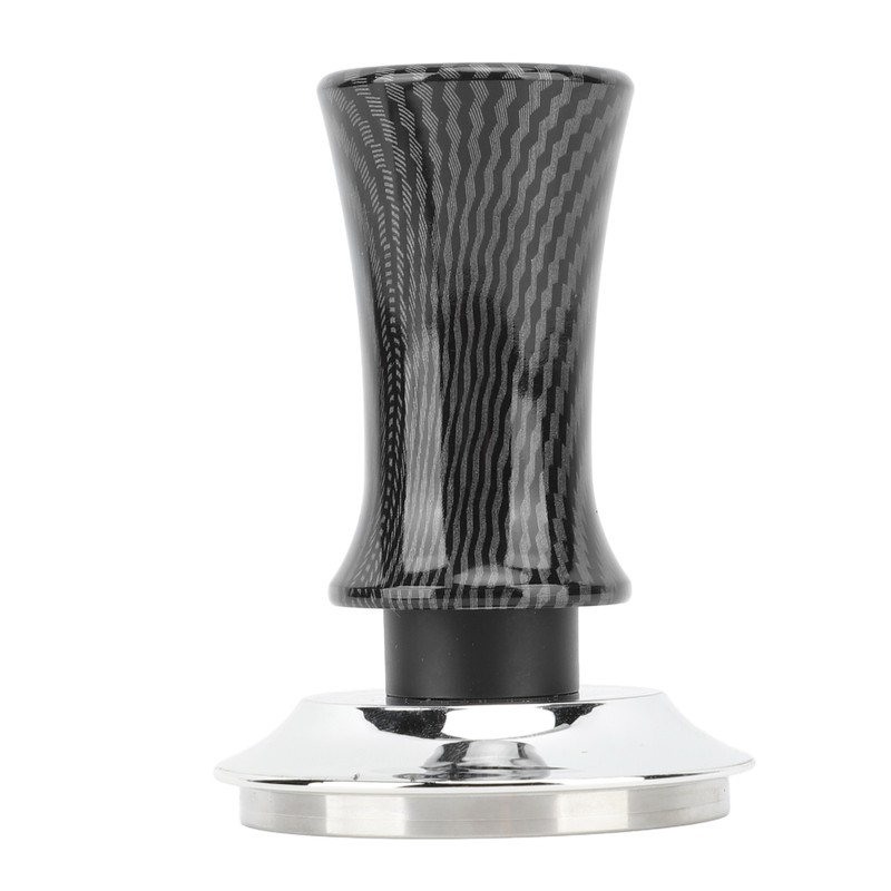 58mm Coffee Tamper Carbon Fiber Elastic Handle Stainless Steel Bottom