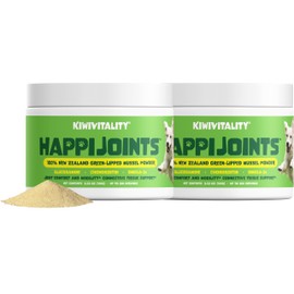 Green Lipped Mussel Powder for Dogs & Cats - Premium Hip & Joint Support for Joints, Tendons, Ligaments (200 Grams, Up to 600 Servings) 2-Pack