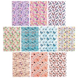 Ideen mit Herz Decorative Paper | Motif Transparent Paper Deluxe | Embossed, Coloured | Spot Varnish Refined | DIN A4 | 150 g/m² | 10 Sheets | Craft Paper with Pattern (Butterflies)