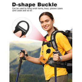 Mellbree Adjustable Backpack Chest Strap, Quick Release Backpack Sternum Strap Chest Belt with Slide D-Ring Black