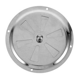 Mikinona Stainless Steel Ventilation Grill Round Airflow Louvered Cover for Improved Cabin Ventilation and Grill Smoker Use Durable Rainwater Protection Design