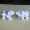 HLbshi Hand Carved Gemstone Crystal Bear Figurine Animal Statue Carving