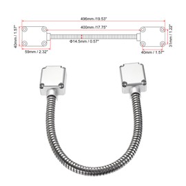 sourcing map Flexible Door Loop Wire Protection Sleeving with Ends 400mm x 9.5mm