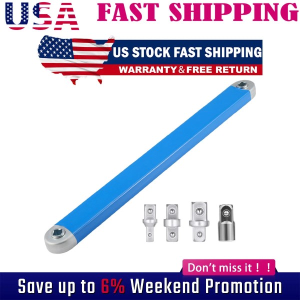 Gearzaar Offset Extension Wrench Set Ratchet Spanner Wrench with 4