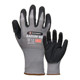 Blackrock Radium-NS High Grip Safety Work Gloves Men's & Women's, Sandy Nitrile Coating Dry, Wet & Maximum Oily Grip, Abrasion Resistant Flexible Polyester Liner, Ideal For Automotive, Construction