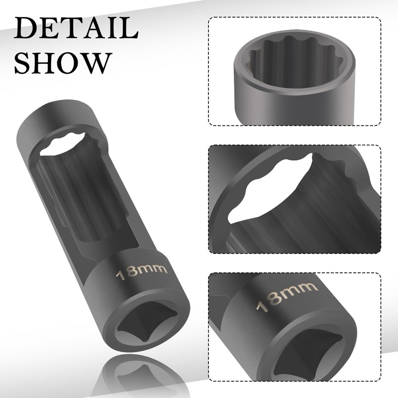 18mm Shock Absorber Socket for Removal of Shock Absorbers Nut,Strut