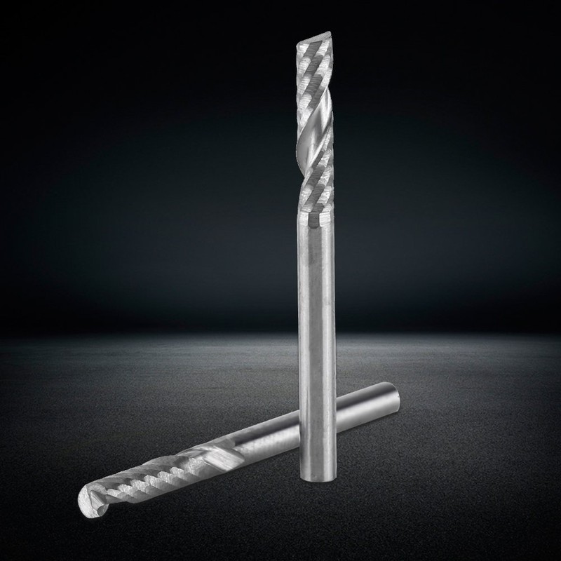 Tungsten Carbide End Mill, 3.175(1/8 inch) x17mm Flute Spiral Tungsten