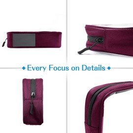 ProCase Toiletry Bag, Aeroplane Bag, Toiletry Bag, Transparent for Hand Luggage on the Plane, Cosmetic Bag, Travel Bag for Liquids in Suitcase, Storage Bag for Cosmetics, 3-red