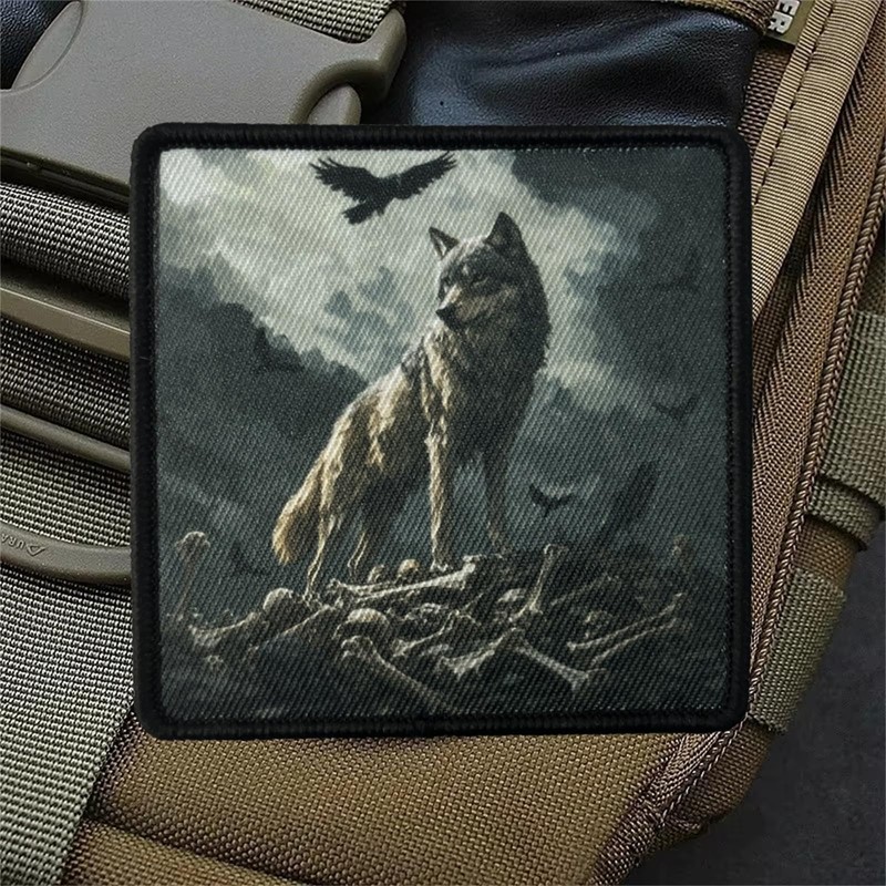 Patches Velcro, Wolf Military Tactical Patch Print Emblem Tactical Morale