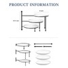 Kanwone 3 Tiered Serving Stand with White Porcelain Plates, Tiered