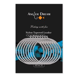 ANGLER DREAM - 8 piezas preatadas de 9 pies 0 x 1 x 2 x 3 x 4 x 5 x 6 x 7 x pesca con mosca cónica líder de línea de nailon sin perilla