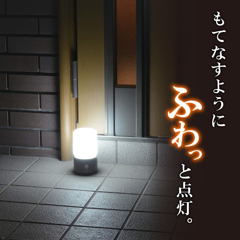 エルパ (ELPA) もてなしライト・据置(小) LEDライト 間接照明 ナイトライト 電池式 防水 HLH-1201(DB)