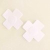 White Satin Cross Nipple Pasties