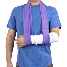 yeloumiss Arm Sling Adjustable Shoulder Support Sling Lightweight Comfortable Shoulder Immobiliser Support for Women and Men for Right Left for Wrist Hand Elbow Arm Injured 63 inch (Purple)