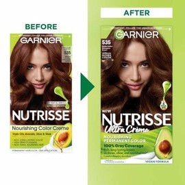 Garnier Hair Color Nutrisse Nourishing Creme, 535 Medium Golden Mahogany Brown