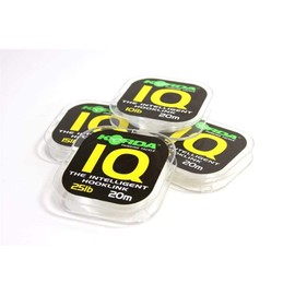 Korda IQ Fluorocarbon Hooklink, 10lb 20m, Durable Material, Great for Booms, Virtually Invisible