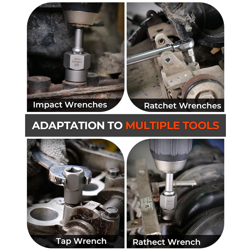 Topme Bolt Extractor Set, 14 Pieces Impact Bolt & Nut
