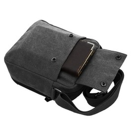 Mens Canvas Shoulder Bag Retro Messenger Bag Travel Crossbody Bag Multi Pockets Casual Handbag for Daily Use Fishing Camping Hiking Working Shopping School Holiday Outdoor 19x9x21CM