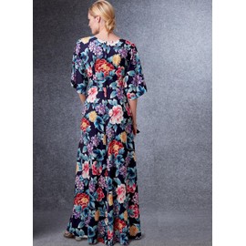 Vogue Patterns V1735Y Misses Dress, White, Y (XS-S-M)