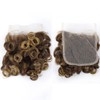 4/27 Short Wavy Curly Bundles with Closure Brazilian P4/27 Wavy