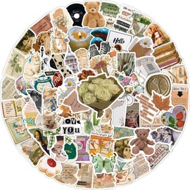 50 Stickers de Lectura Vintage Aesthetic para Laptop y Celular, Chucatoso 50 diseños únicos de libros y arte sin repetir, impermeables y removibles. Perfectos para decorar y regalar.