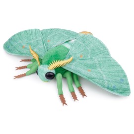 lilizzhoumax Emerald Moth Plush Toy Stuffed Animal Realistic Emerald Moth Plush Toy Lovely Cute Soft Gifts for Kids Bedtime Companion Plushie Collection Interactive Play 10.6” green