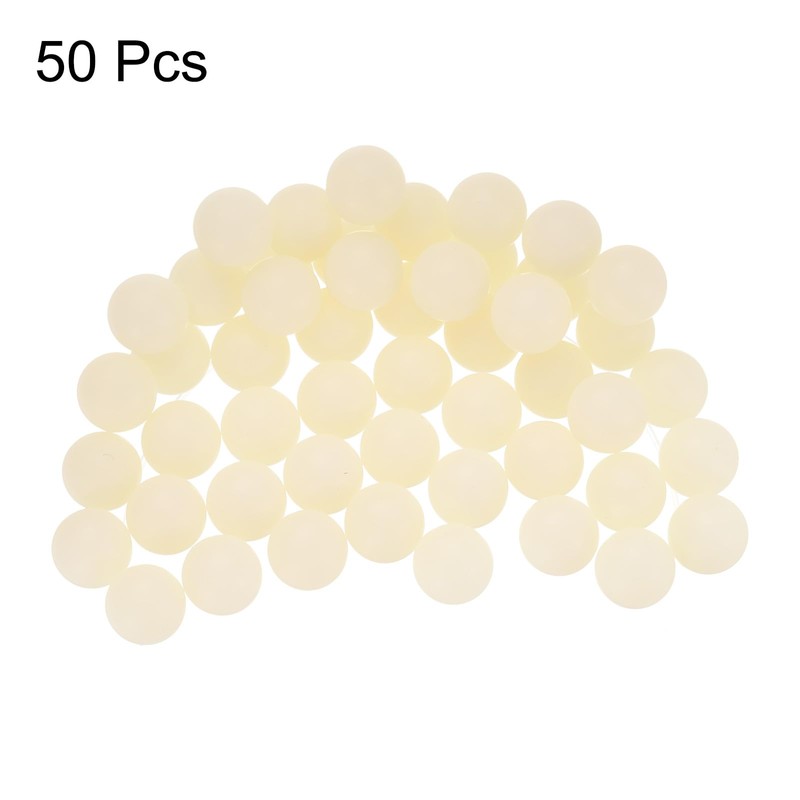 sourcing map 50pcs Nylon Bearing Balls 10mm Solid Plastic Balls,