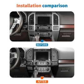 JeCar 7pcs Carbon Fiber Dash Vent Cover Trim Kit for 2015-2020 Ford F150 Interior Accessories