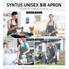 Syntus 2 Pack Adjustable Bib Apron Waterdrop Resistant with 2