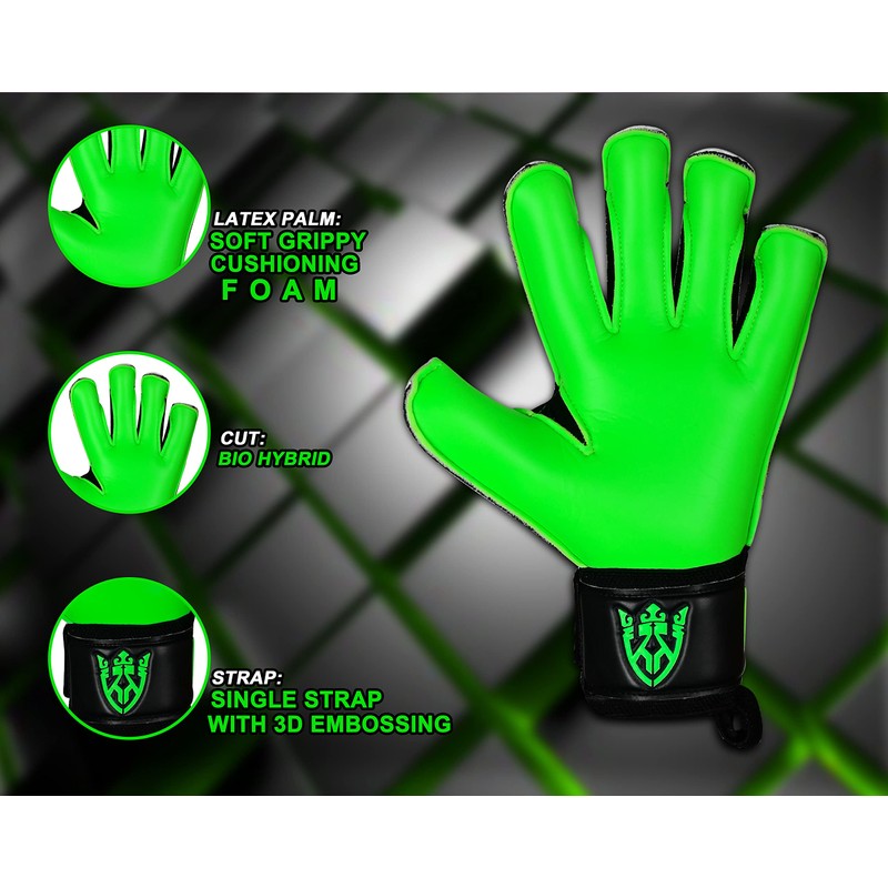 Keeperking Goalkeeper Gloves Children Youth Adults Football Gloves without Fingersave